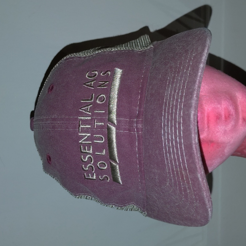 Essential AG Solutions Embroidered Letters Trucker Mesh Strap-on Hat Cap